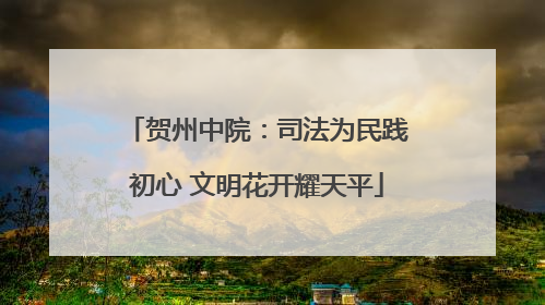 贺州中院：司法为民践初心 文明花开耀天平