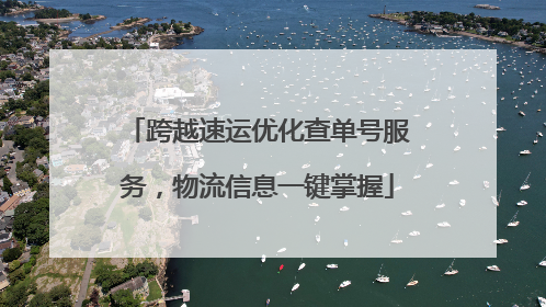跨越速运优化查单号服务，物流信息一键掌握