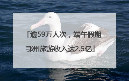 逾59万人次，端午假期鄂州旅游收入达2.5亿