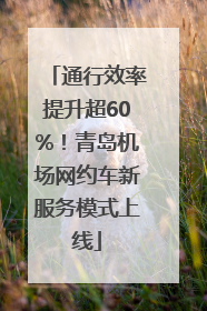 通行效率提升超60%！青岛机场网约车新服务模式上线