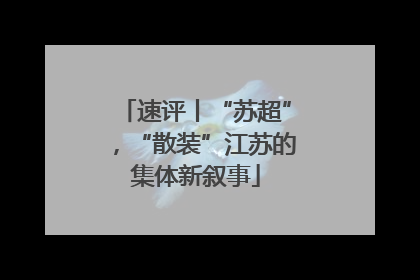 速评丨“苏超”，“散装”江苏的集体新叙事
