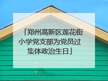 郑州高新区莲花街小学党支部为党员过集体政治生日