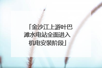 金沙江上游叶巴滩水电站全面进入机电安装阶段