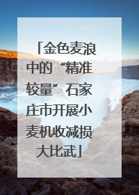 金色麦浪中的“精准较量”石家庄市开展小麦机收减损大比武