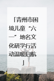 青州市困境儿童“六一”地名文化研学行活动温暖启航