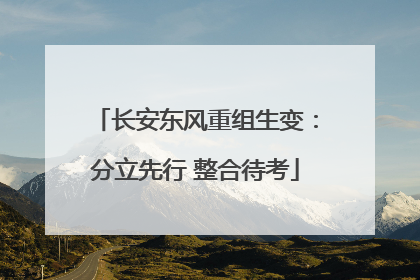 长安东风重组生变：分立先行 整合待考