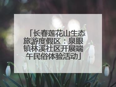 长春莲花山生态旅游度假区：泉眼镇林溪社区开展端午民俗体验活动
