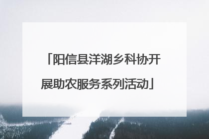 阳信县洋湖乡科协开展助农服务系列活动