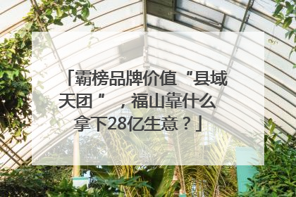霸榜品牌价值“县域天团 ”，福山靠什么拿下28亿生意？