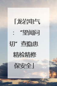 龙岩电气：“望闻问切”查隐患 精检精修保安全