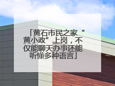黄石市民之家“黄小政”上岗，不仅能聊天办事还能听懂多种语言
