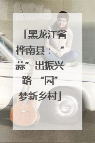 黑龙江省桦南县：“蒜”出振兴路 “园”梦新乡村