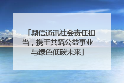 鼎信通讯社会责任担当，携手共筑公益事业与绿色低碳未来