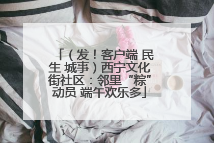 （发！客户端 民生 城事）西宁文化街社区：邻里“粽”动员 端午欢乐多