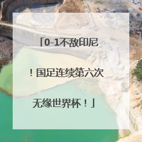 0-1不敌印尼！国足连续第六次无缘世界杯！