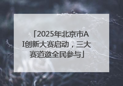 2025年北京市AI创新大赛启动，三大赛道邀全民参与