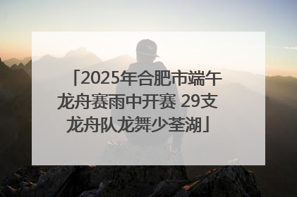 2025年合肥市端午龙舟赛雨中开赛 29支龙舟队龙舞少荃湖