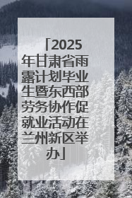 2025年甘肃省雨露计划毕业生暨东西部劳务协作促就业活动在兰州新区举办