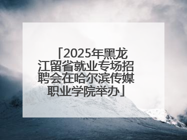 2025年黑龙江留省就业专场招聘会在哈尔滨传媒职业学院举办