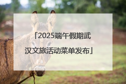 2025端午假期武汉文旅活动菜单发布
