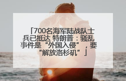 700名海军陆战队士兵已抵达 特朗普：骚乱事件是“外国入侵”，要“解放洛杉矶”