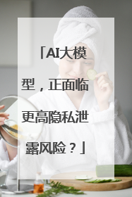 AI大模型，正面临更高隐私泄露风险？