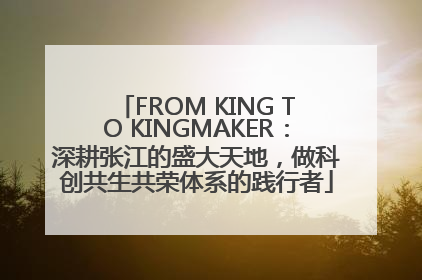 FROM KING TO KINGMAKER：深耕张江的盛大天地，做科创共生共荣体系的践行者